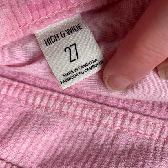 BDG High & Wide Pink Corduroy Pants - Picture 6 of 9